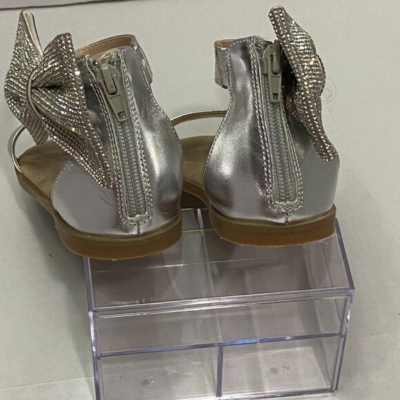 Yosi Samra Miss Cambelle Bow Sandals Silver Rhinestone – Size 2Y - Picture 8 of 8